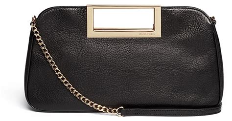 michael kors berkley clutch black leather